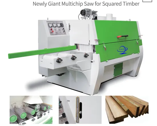 La sierra cuadrada automática ampliada del registro, procesamiento de madera vio madera simple multi